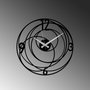 Wallity Reloj de Pared Decorativo de Metal Negro 49 x 49 cm